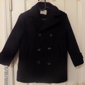 COPY - Zara Black Wool Pea Coat Boys Size 10